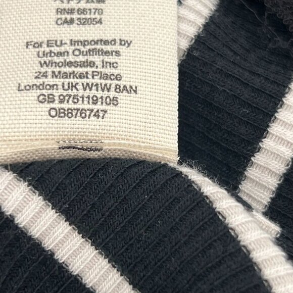 Free People S We The Free Stripe Peplum Top Ribbed Raw Hem 90s Grunge Knit - Picture 5 of 9